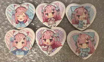 유키 사쿠나 오모테냐시룸 하트형 캔 배지 컴플리트 세트 전종 세트