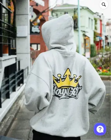9090 x younger song King Logo Hoodie