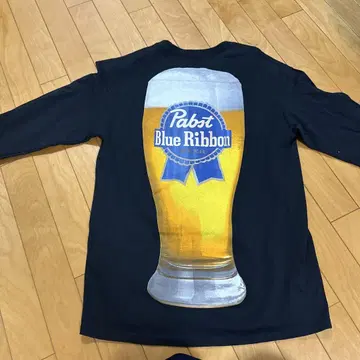 Pabst Blue Ribbon 블랙 롱T M 사이즈