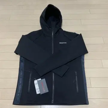 브리핑 BRIEFING WARM LOGO 후드티 블랙 M
