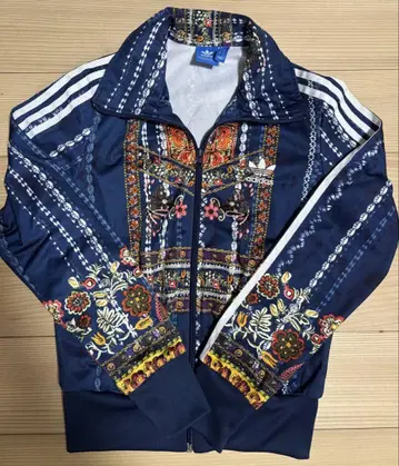 adidas 꽃무늬 프린트 저지 네이비