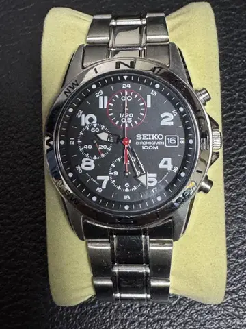 SEIKO 크로노그래프 손목시계 100M 방수