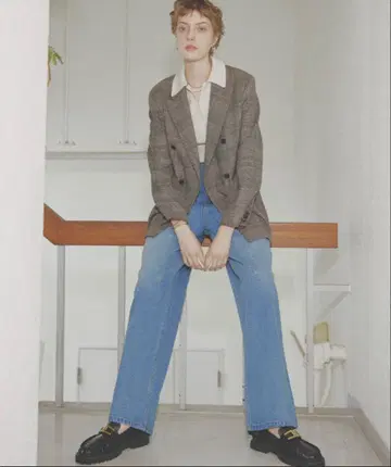 [ 새상품 ] 미라 오웬 루즈핏 배기 데님 0 사이즈