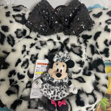 디즈니 레오파드 무늬 미니 팬캡 봉제 인형 참