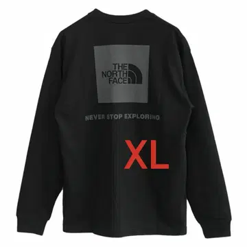 노스페이스 롱 슬리브 백 스퀘어 로고 티셔츠 XL