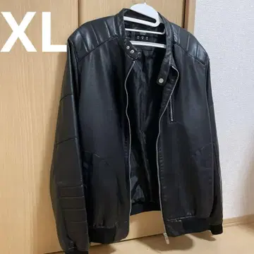 블랙 가죽 자켓 XL