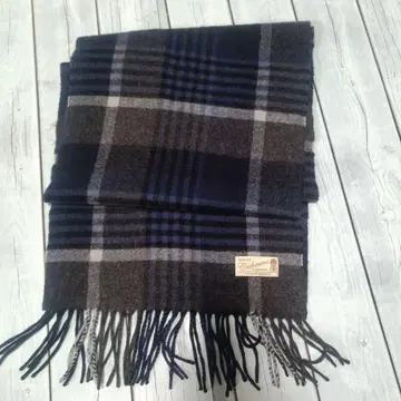 GOTAIRIKU 100% 캐시미어 체크 머플러