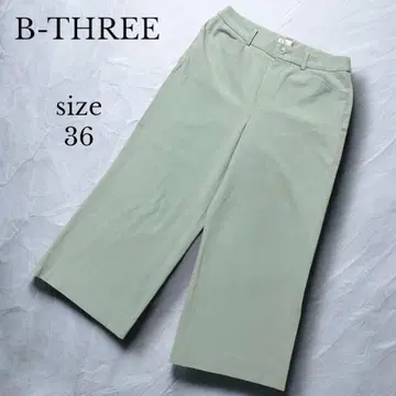[ B-THREE ] 와이드 팬츠 사이즈 36 민트 그린