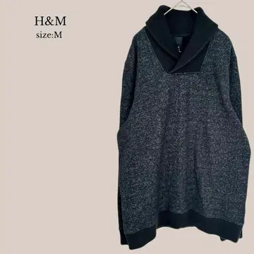 아이치앤드엠 H&M 속기모 맨투맨 남성용 가을 겨울 의류 블랙 계열