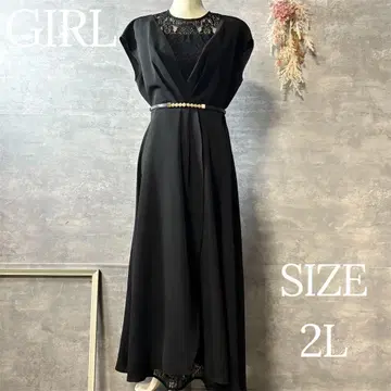 GIRL 펄 벨트 포함 카슈쿨풍 레이스 절개 결혼식 원피스 2L