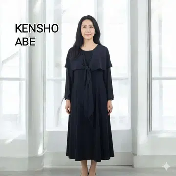 새상품급 ABE KENSHO 숄카라 드레스 원피스