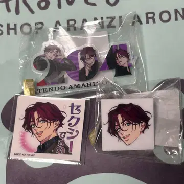 카리스마 텐도우 타카히코 온라인 복권 스티커 피규어 콜렉션 아크릴 배지