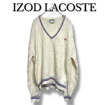 [ 새상품급! ] IZOD LACOSTE 아이보리 V넥 니트 사이즈 38