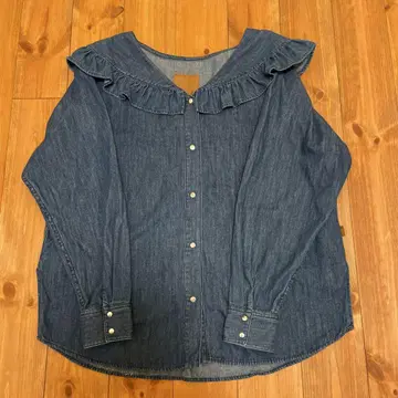 Spick & Span [ 5 2/1 ] 바지 프릴 블라우스 데님 셔츠