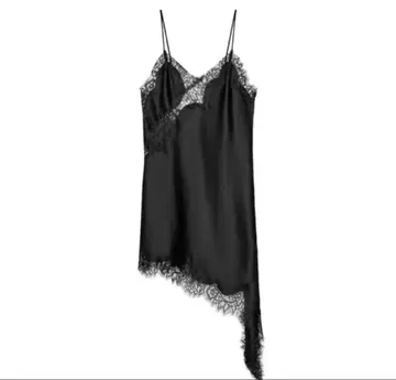 zara 비대칭 레이스 원피스 XS 블랙