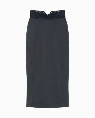 Cording Embroidery Sweat Skirt