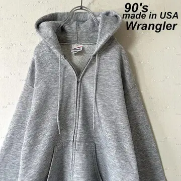 USA제 구제 의류 90's 랭글러 그레이 지퍼 후드티