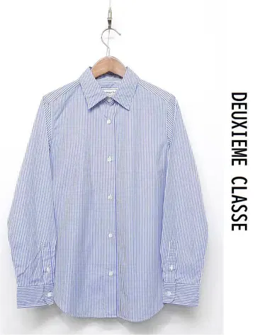 U335/새상품급 DEUXIEME CLASSE 긴팔 셔츠 스트라이프 36