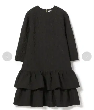 Demi-Luxe BEAMS / 자카드 페플럼 원피스