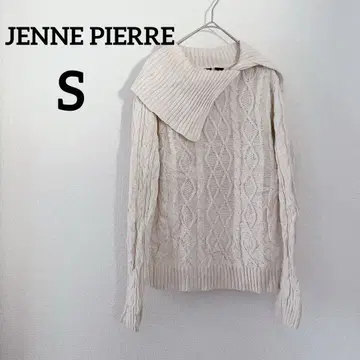 새상품급 JENNE PIERRE [ S ] 아이보리 케이블 니트 디자인