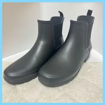 새상품급 HUNTER 헌터 첼시 부츠 사이드 고어 블랙 컬러 23cm