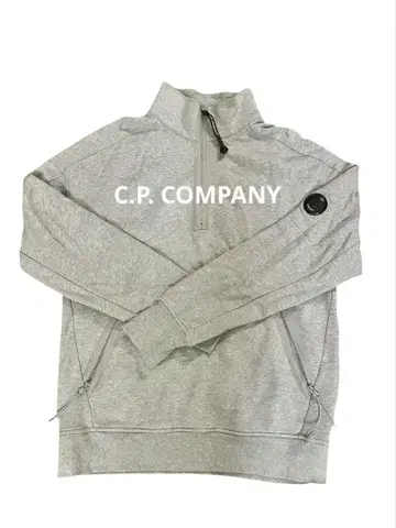 C.P. COMPANY 그레이 하프 지퍼 맨투맨