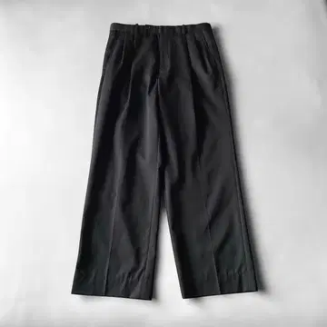90s US TRIESTE 울 개버딘 투 턱 슬랙스 블랙