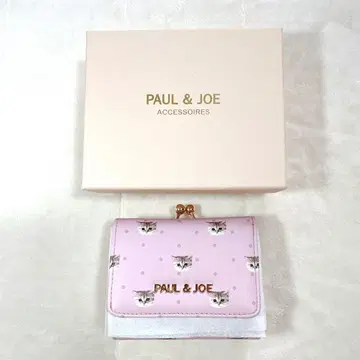 미사용 새상품 폴앤조 누네뜨 가마구치 3단 폴더형 미니 지갑 핑크