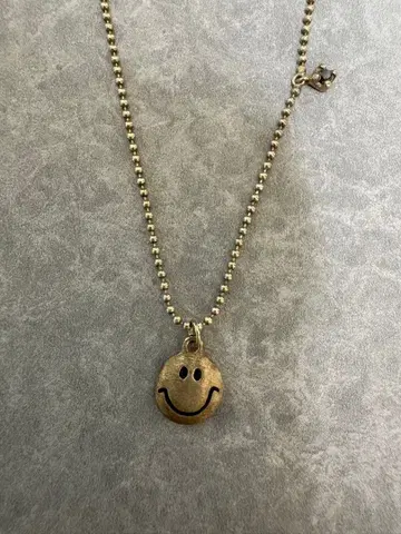 chigo 스마일 모티브 목걸이 골드 볼체인