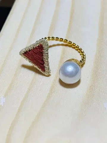 파탈리 반지 오렌지 브라운