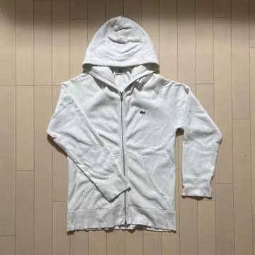 Lacoste 아이보리 집업 후드티