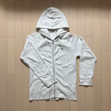Lacoste 아이보리 집업 후드티