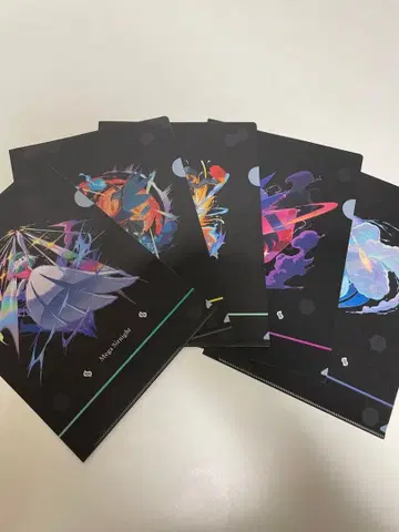 컬러풀 A4 클리어 파일 6장 세트
