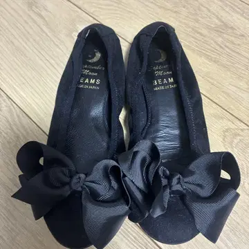BEAMS 리본 포함 플랫슈즈 23.5cm