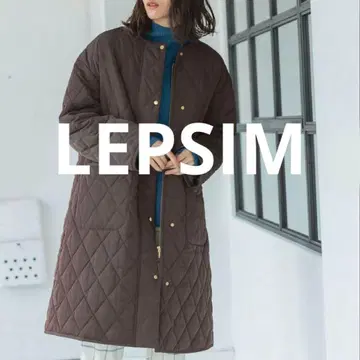 LEPSIM 렙심 발수 퀼팅 코트 브라운