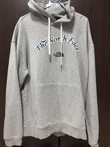 The North Face 그레이 후드 부착 후드티 L