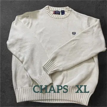 [세일 중] CHAPS 화이트 크루넥 스웨터 XL
