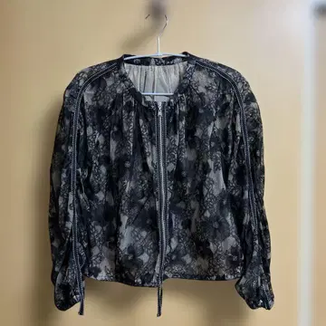 ESPOIR 블랙 레이스 집업 M