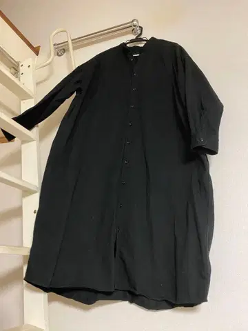 prit 블랙 셔츠 원피스 긴팔