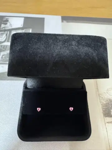하트 모양 핑크 귀걸이