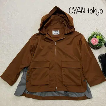 [새상품급] CYAN tokyo 후드 부착 자켓 블루종 절개 F