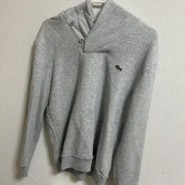 LACOSTE 그레이 후드 부착 맨투맨