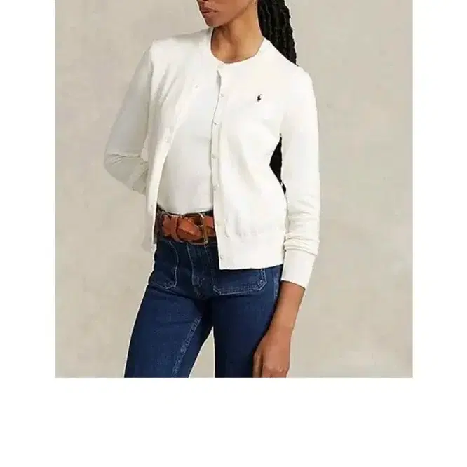 Polo Ralph Lauren Ivory Pima Cotton Cardigan S