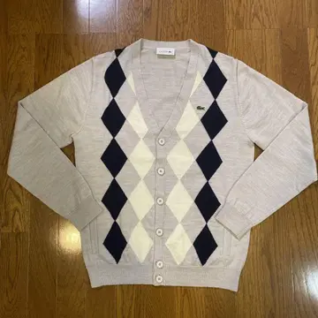 LACOSTE 아가일 가디건 새상품급