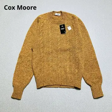 미사용 Cox Moore 빈티지 퓨어 울 100% 케이블 니트
