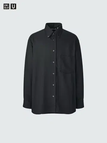 Uniqlo U 유니클로 드레이프 셔츠 L 블랙
