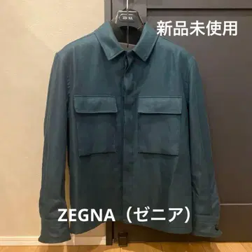ZEGNA 제냐 OASI LINO 오버 셔츠 다크 틸 블루