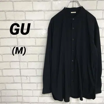 GU 지유 노카라 셔츠 와이드 실루엣 오버 사이즈 블랙 M