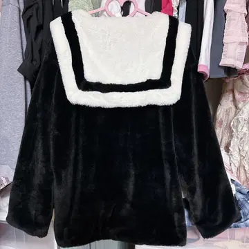 지뢰계 양산형 서브컬쳐 코트 겉옷 퍼 자켓 세일러 카라 세일러