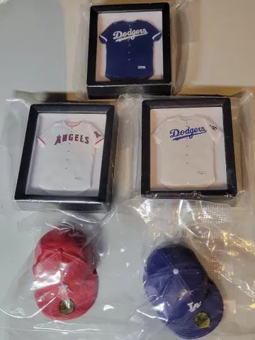 MLB 다저스 엔젤스 유니폼 캡 미니어처 세트 오타니 쇼헤이
